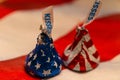 Two Patriotic Chocolate Kisses Royalty Free Stock Photo